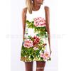 European and American Hot-selling New Digital Printing Round Neck Big Pendulum Loose Off-the-shoulder Medium and Long Vest Sleeveless Dress