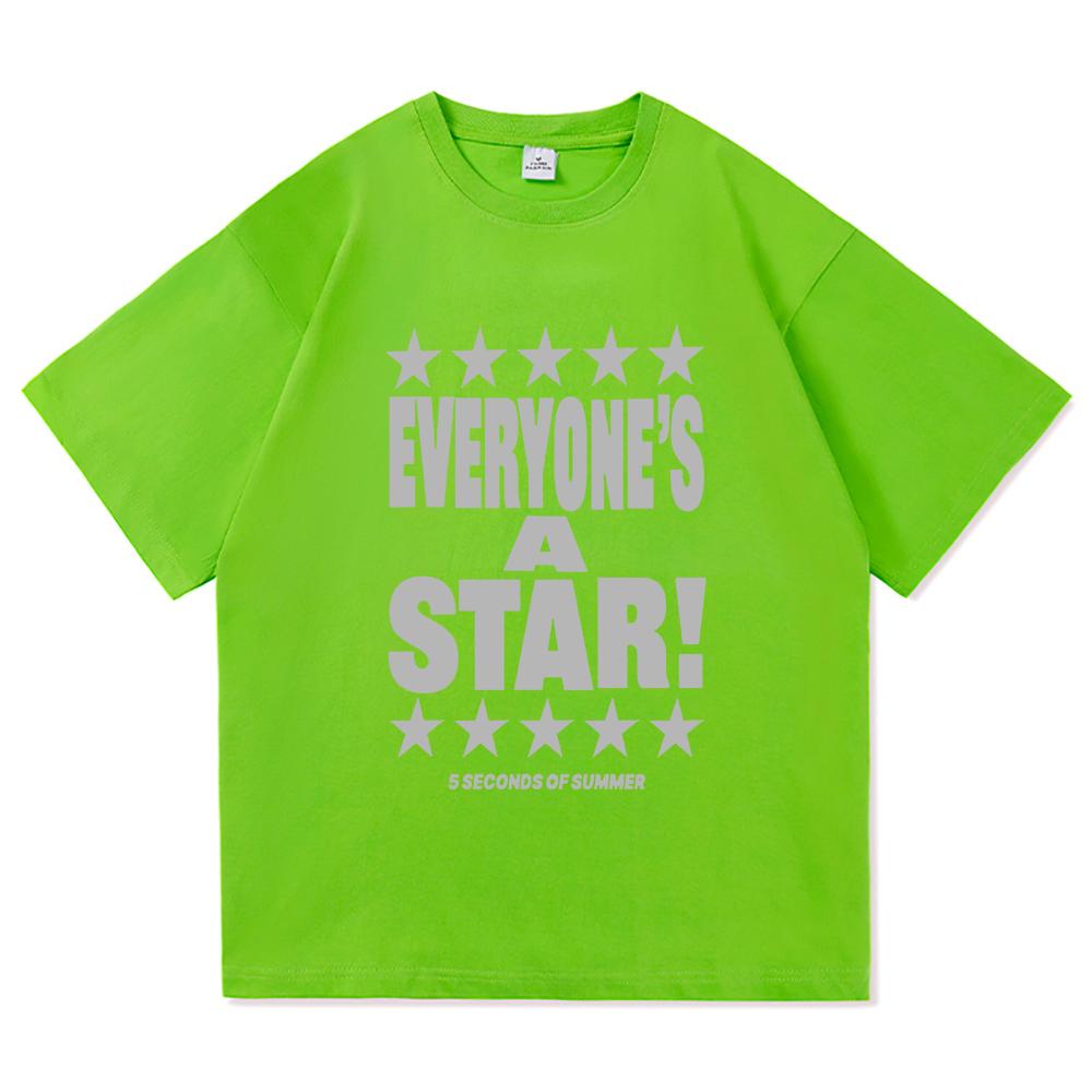 

5 Seconds of Summer Футболка Everyones A Star Мода 2025 Альбом ЧоловікиЖінки Одяг Харадзюку Високоякісні Топи Бавовняні Футболки M