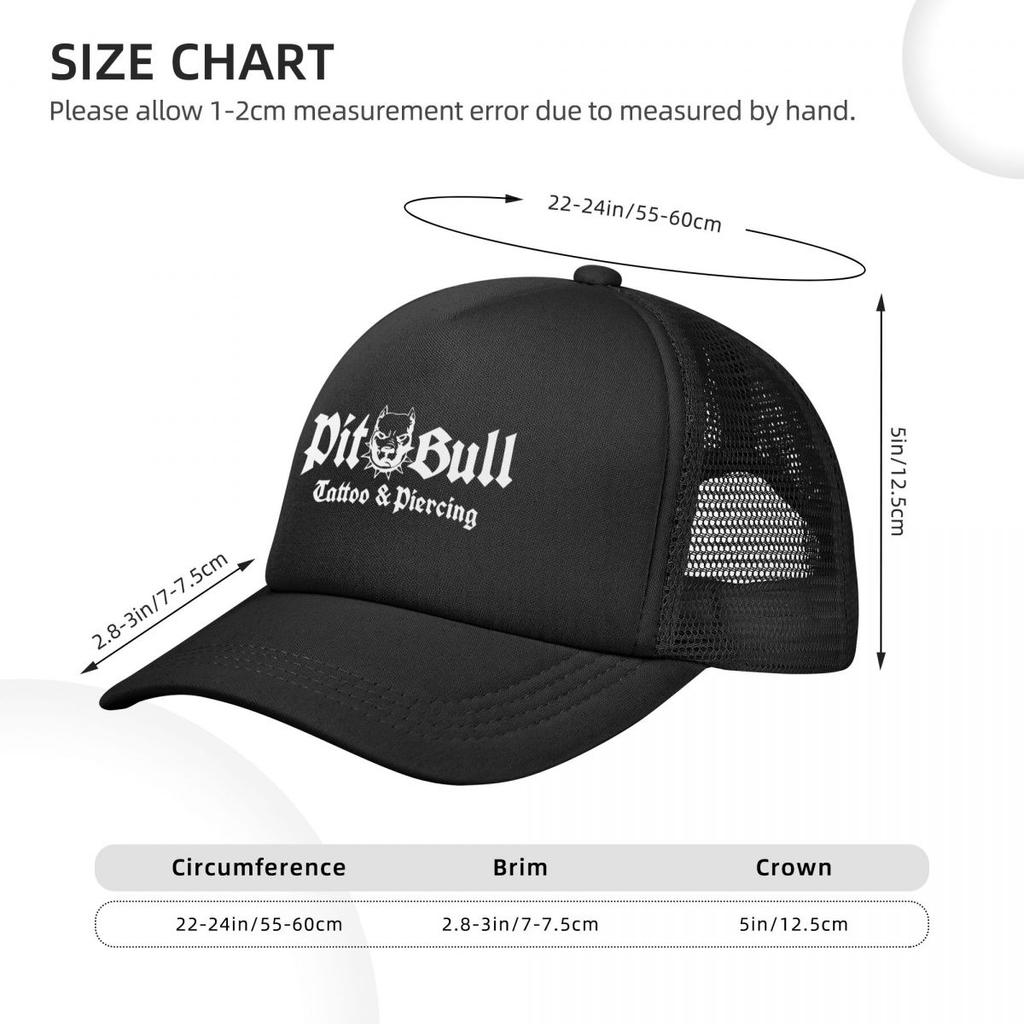 PITBULL American Pit Bull Dog 4 Mesh Baseball Hat Sports Workout Tennis Hats for Unisex Women Adults Outdoor Sports Caps