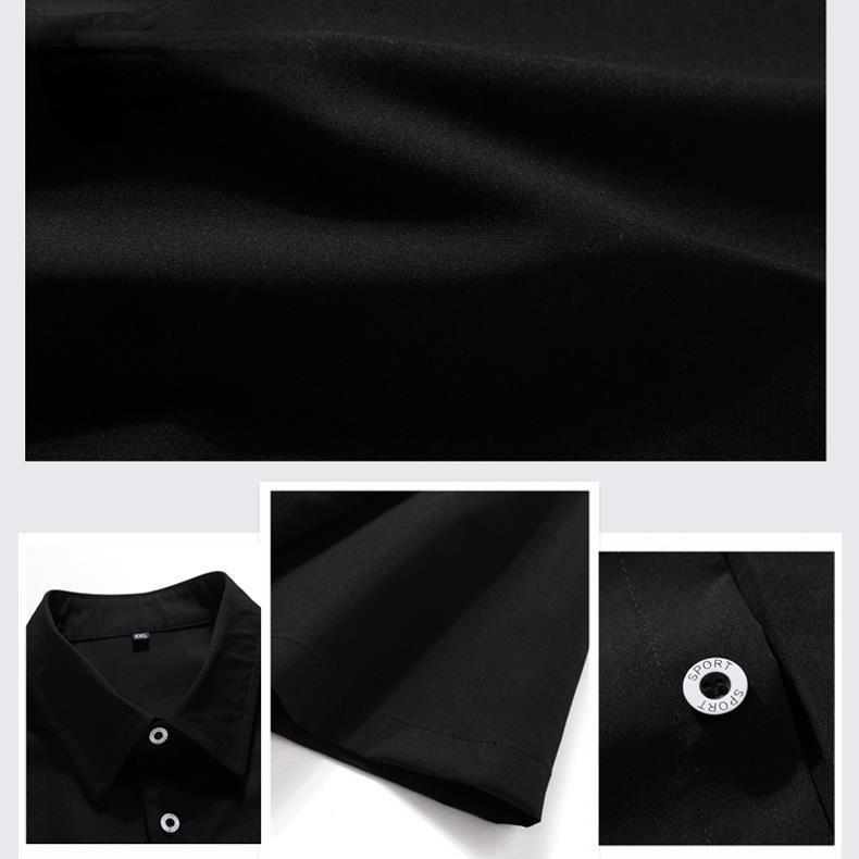 Pánská sada košil Letní jednobarevná košile s krátkým rukávem a plážové šortky Streetwear Sportovní 2dílná sada