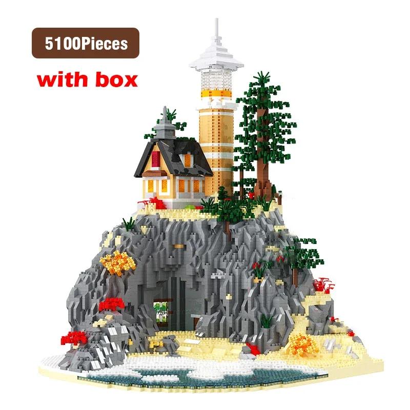 

5100pcs Lighthouse Building Blocks with LED Light Kids Educational Toys Christmas Gifts Architecture Model Bricks Assembly Set