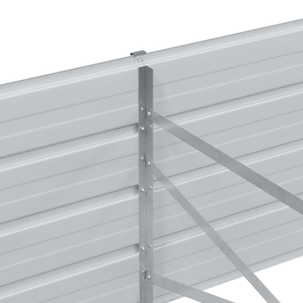 Raised Bed Light Brown 240 x 80 x 45 cm Galvanized Steel