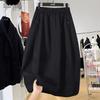 Women's Pure Color A-Line Midi Skirt