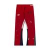 Gallery Dept Pantalon de survêtement décontracté style high street à cordon de serrage, splicing à éclaboussures d'encre peint à la main, légèrement tiré, pantalon de sport ample pour hommes et femmes