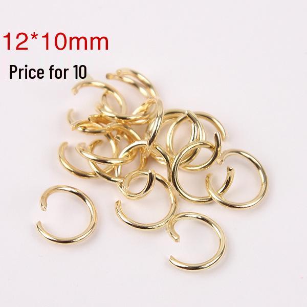 Gold-Plated & Silver-Plated Jump Ring Nine-Needle Keychain DIY Jewelry Accessory