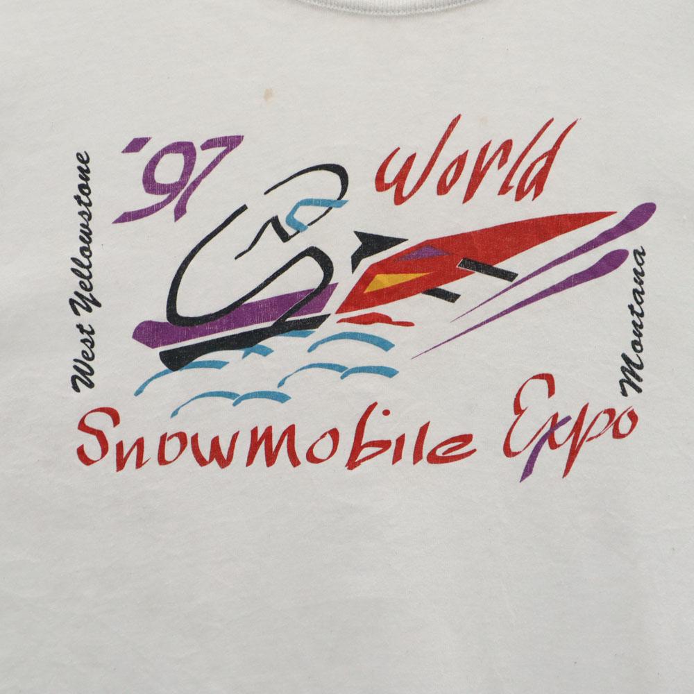 BIG TOP T'S 90s USA Made Old Sleeve Print Long Sleeve Single Stitch T-shirt Men's Used