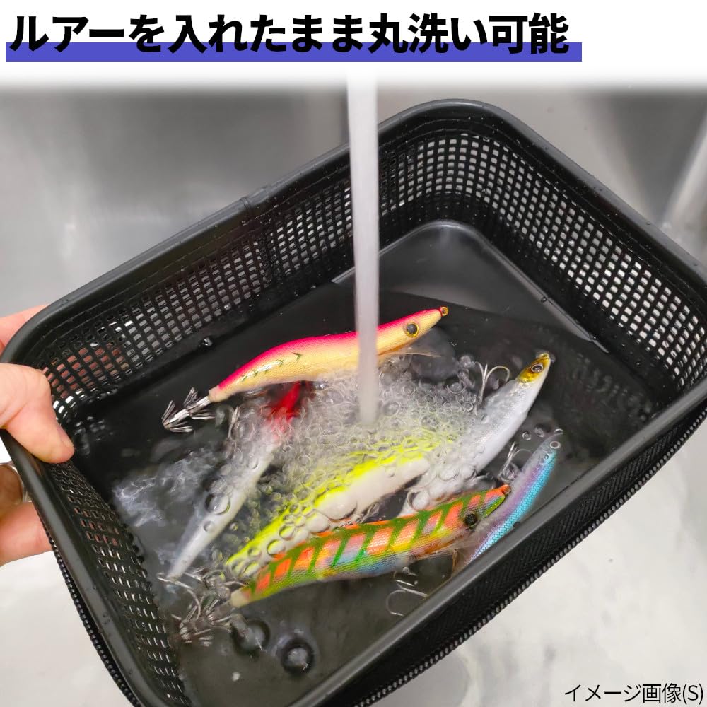 Takamiya Small Parts Sorting Bag M Clear Lid EVA Mesh Side Tackle Storage Case for Jigs Plugs Lures Fishing Gear Organizer Japan