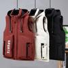 Plus Size L-5XL Fashion Winter Sleeveless Jackets Man Thick Black Outerwears Men's Warm Vest Hooded