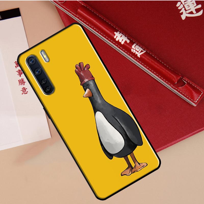 Cute Lovely Penguin Case For Oppo A60 A98 A58 A78 A18 A38 A80 A40 A77 A57 A17 A74 A54 A94 A96 A76 A16 A15 A5 Pro