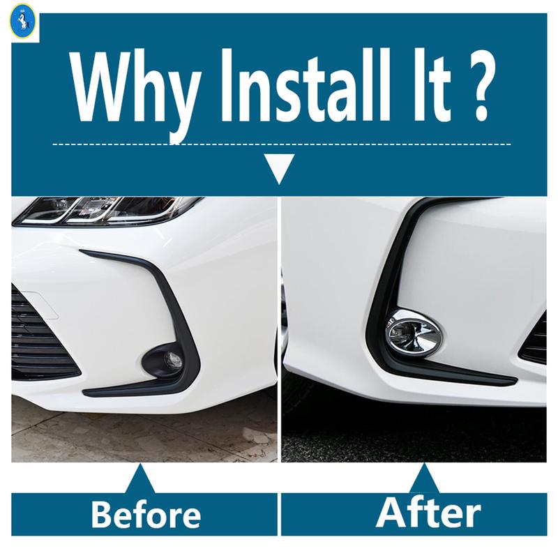 Fit For Toyota Corolla  - 2025 Chrome / Carbon Fiber Auto Front Fog Lights Foglight Lamps Ring Decor Cover Trim Accessories