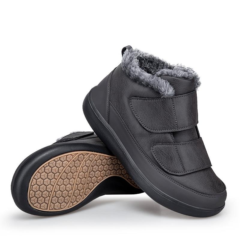 Snow boots parents winter new light Velcro velvet warm autumn and winter cotton shoes outdoor walking couple
