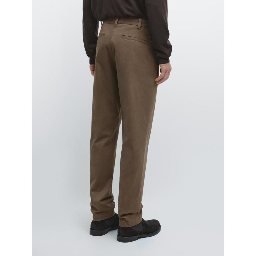 Masimodutti Tapered Fit Micro Textured Pants