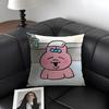 O-Opanchu Usagii Cartoon Cushion Cover Natural Linen Organic Fabric Double-Sided Printing Sofa Home Decor Gift Pillow Case