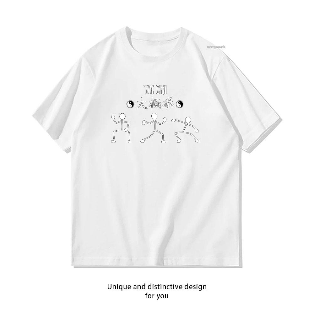 Chinese Tai Chi Yin Yang Funny Simple Tai Chi Tshirt Woman Man Summer Cotton Cartoon Graphic T Shirts Adult Classic Oneck S