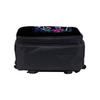 Skull Flower Print School Backpack for Boys/Girls Best Gift Waterproof 2D Flat Cartoon Round Front Pocket Bag for Children