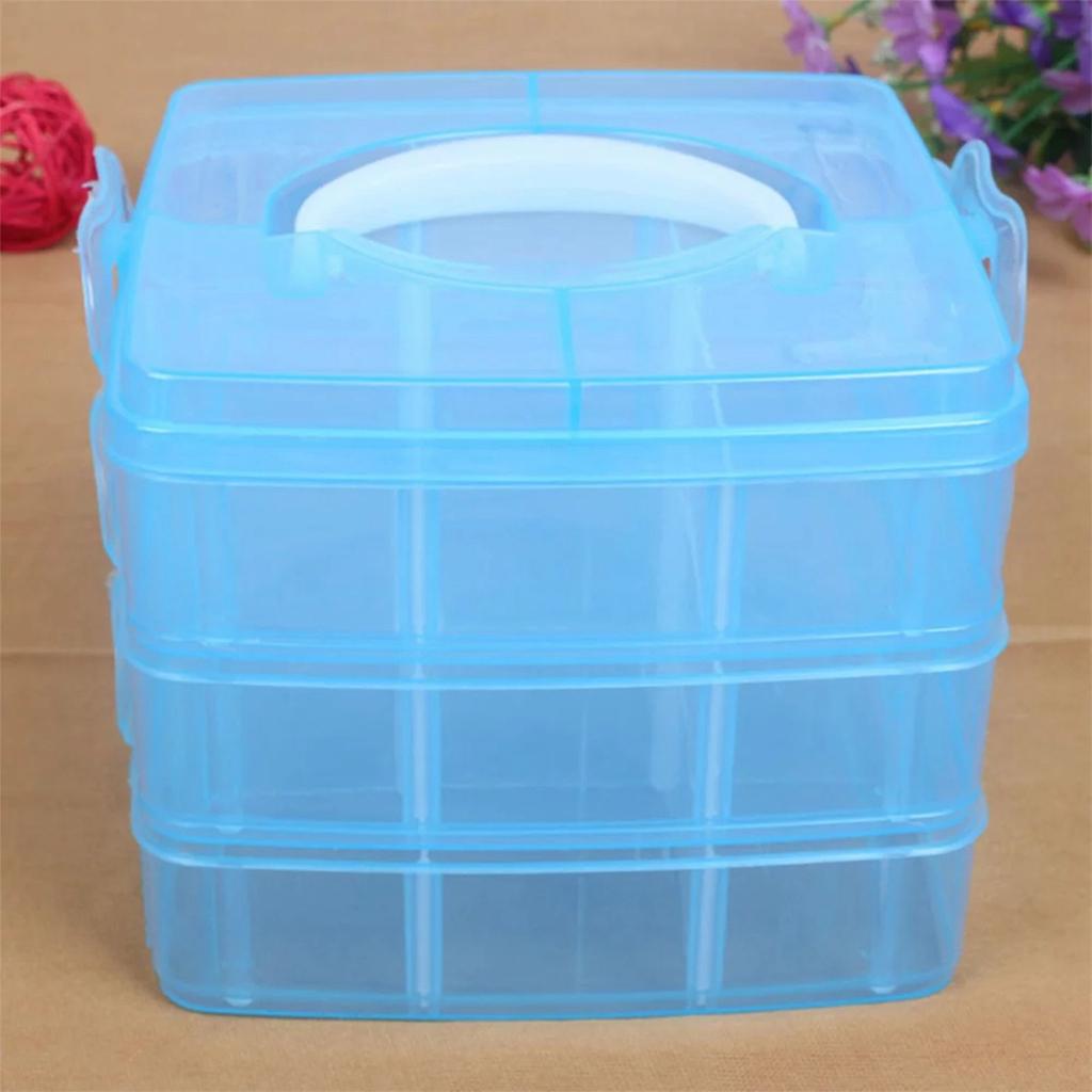 Small Three-Layer 18-Grid Portable Detachable Storage Box Hardware Tool Combination Organizer Box Storage Box