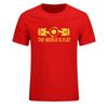 New Summer The World Is Flat Engine T Shirt Short Sleeve Custom T-shirts New Style Men O-neck Cotton T Shirts Fashion Streetwear