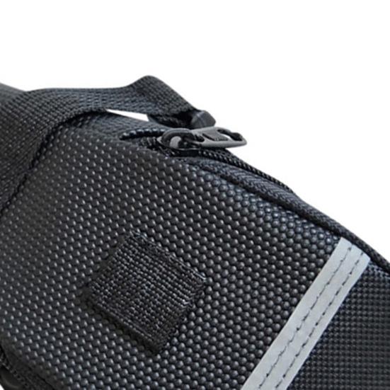 Bike Saddle Bag Zipper Large Capacity Canvas Bike Rear Seatpost Pannier Storage Pouch for Bicycle