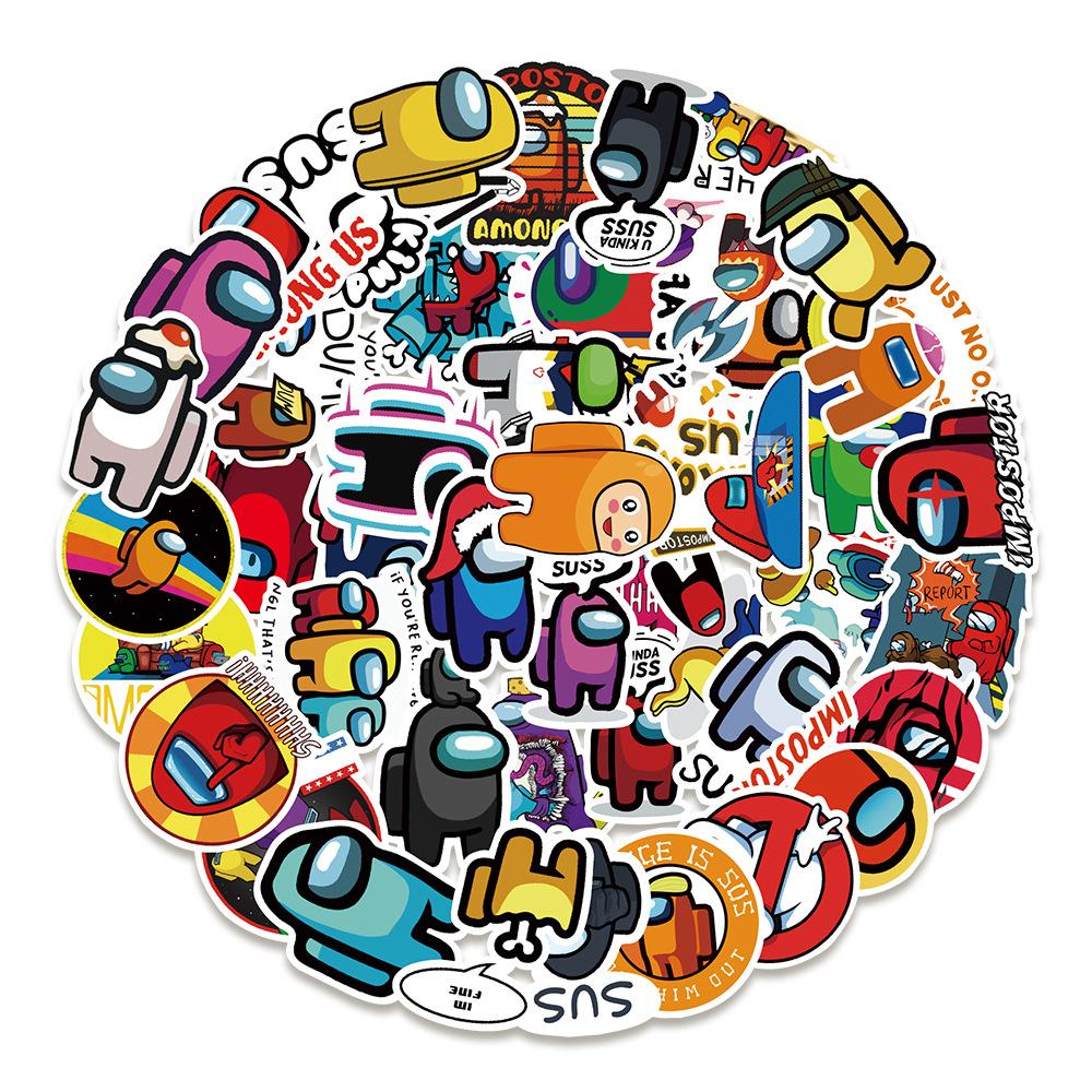 150 Pictures of Amon Us Game Graffiti Stickers Car Water Cup Mobile Phone Skateboard Waterproof Stickers