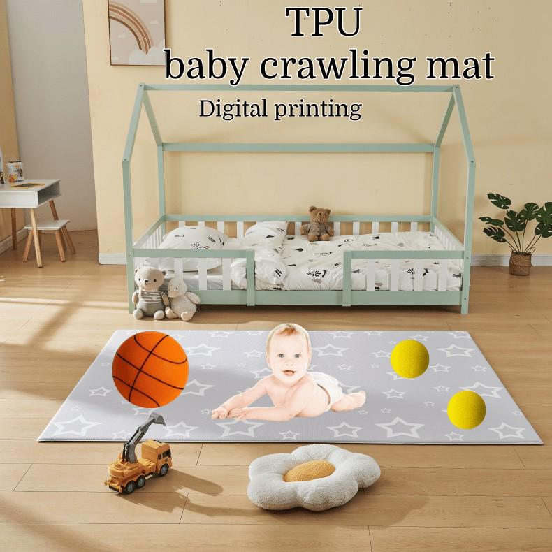 Double-Sided TPU Baby Crawling Mat: Wear-Resistant, Anti-Fall, Thickened, Washable Floor Mat 2m x 130cm x 1.5cm