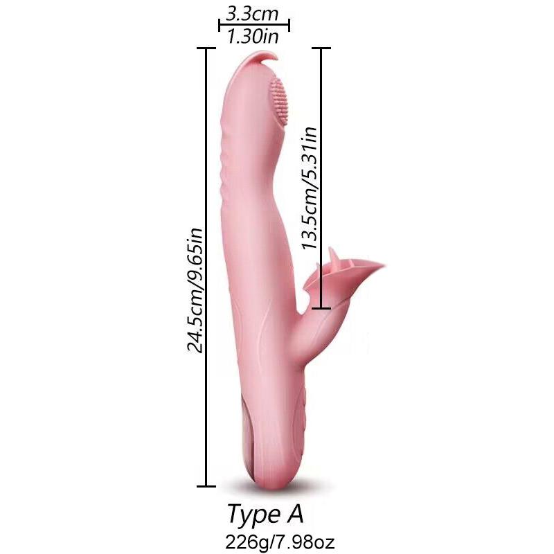 G-spot Vibrator Tongue Licking Telescopic Vaginal Massagers Licking Clitoris G-spot Stimulation Masturbate Dildo SexToy for Women