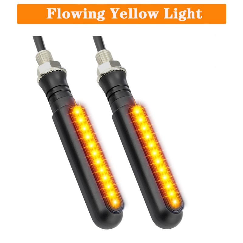 Motorcycle LED Turn Signals Directional Indicators Flashing Rear Tail Brake Flasher Light Stop Signal Lights Motorcycle DRL Lamp