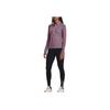Under Armour Solid Color Zip Running Sports Slim Fit Stand Collar Long Sleeve T-Shirt Women Tops Purple 1379349-500