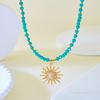 Fashion Metal Sun Star Pendant Necklaces for Women Bohemian Colorful Beads Chain Necklaces Handmade Exquisite Jewelry Gifts