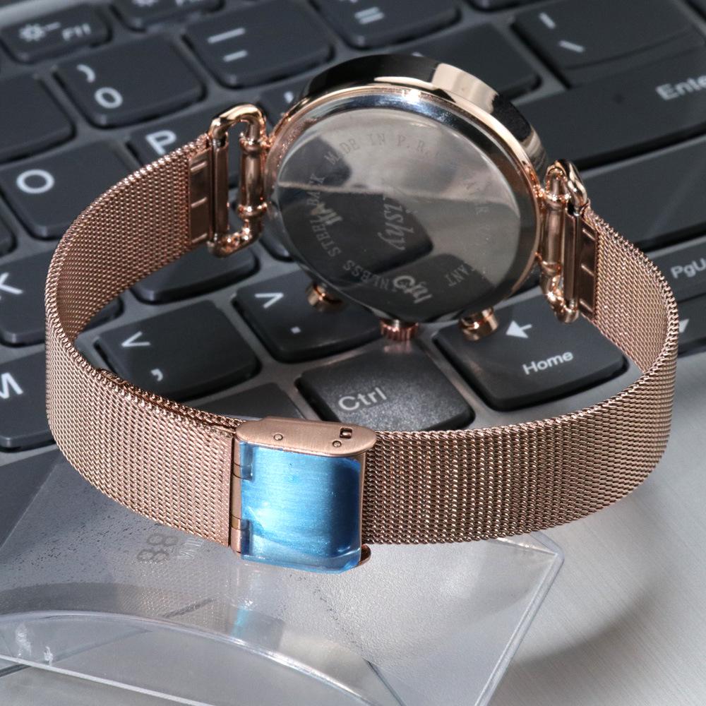 Aishy Waterproof Stainless Steel Couple Quartz Watches - Hot-Selling New Model for Students