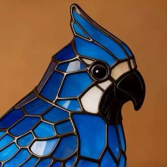 Yousheng Buntglas Vogel Lampe Licht USB Betrieben Harz Vogel Nachtlicht Heim Büro Wohnzimmer Schlafzimmer Schreibtisch Dekoration Lampe Weihnachten Geburtstagsgeschenk