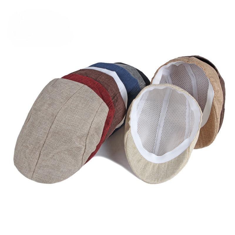 Men's Flat Cap Classic Ivy Cap Breathable Summer Cabbie Hat Lightweight Vintage Driving Gatsby Newsboy Hat