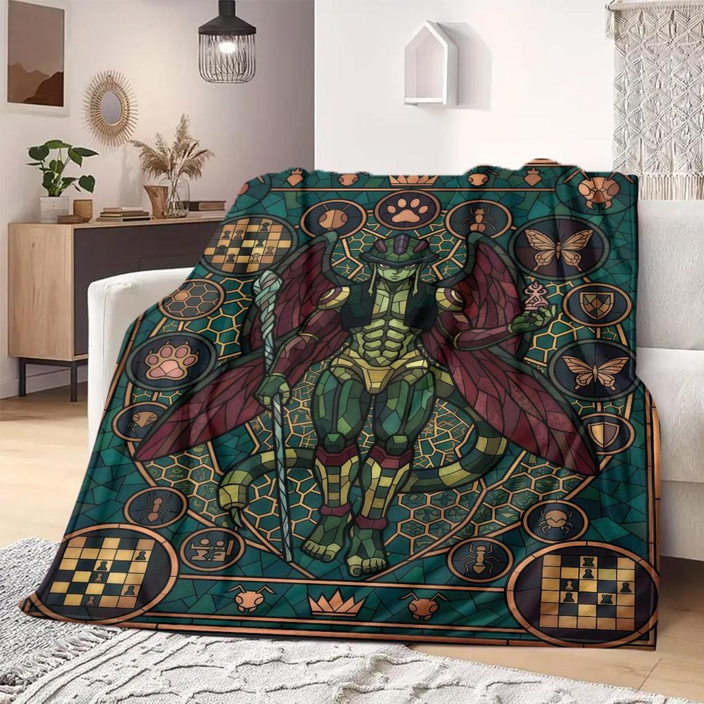 Hunter Anime Print Blanket Warm Comfortable Flannel Blanket Suitable for Bedrooms, Sofas, Beds, Chairs, Picnics, Travel