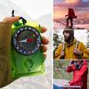 Bussola da orienteering multifunzionale con cordino, bussola professionale da campeggio, dimensioni compatte, portatile, ad alta precisione, lente d'ingrandimento