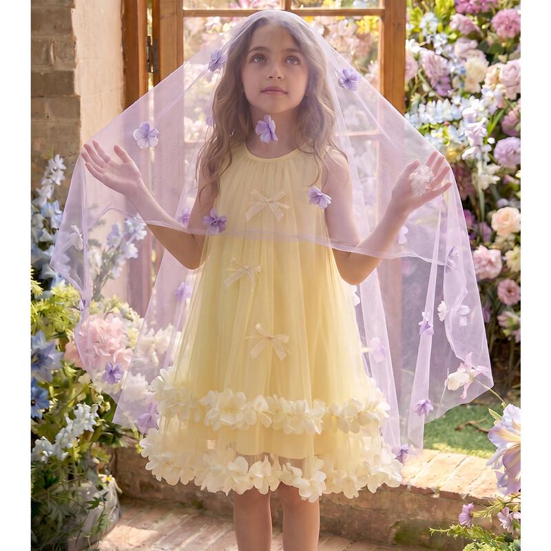 Mengtejiao Girls Summer Bowknot Casual Vest Dress 110