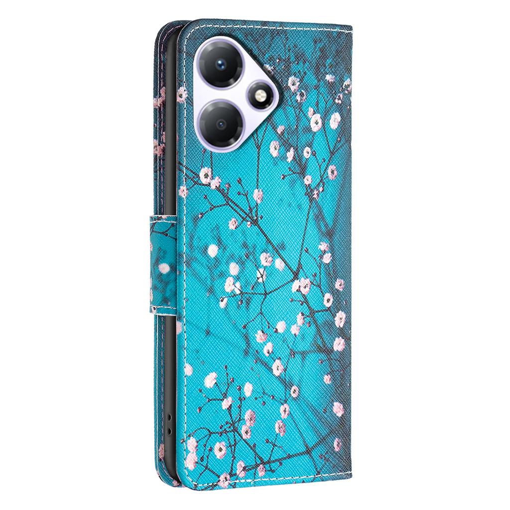 For Infinix Hot 30 Play NFC 4G PU Leather Wallet Case Pattern Printing Folio Phone Cover