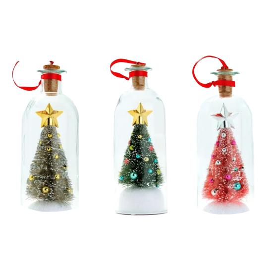 Christmas Tree Message in A Bottle Recordable Voice Christmas Tree Ornament