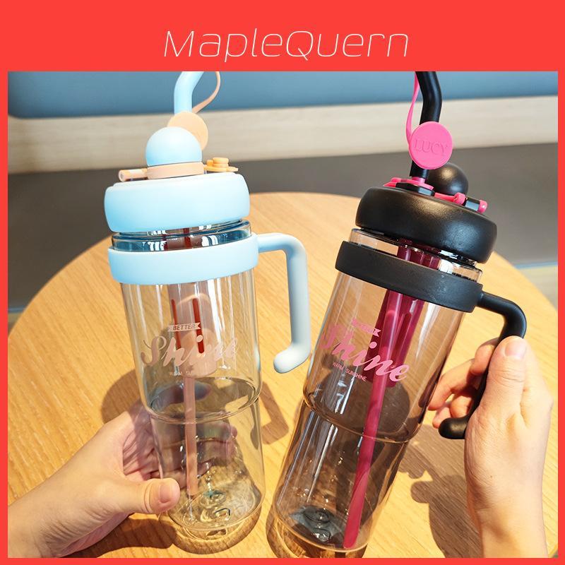 Portable Ladies Water Cup With Straw And Handle For Home Outdoor Travel