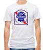 Pabst Blue Ribbon Beer, Short Sleeve White T Shirt Men F018