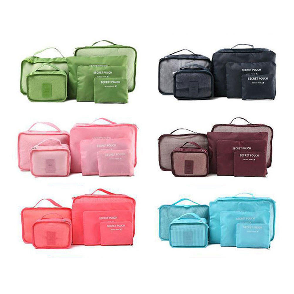 Set de 6 piezas ropa bolsos del almacenaje Embalaje cubo viajando