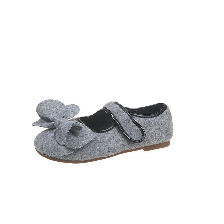 [Ushilai] French Elegant Bow Flat Shoes Women's 2025 Spring New Shallow Mouth Word Mary Jane Shoes