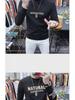 High-End Herren-Sweatshirt im europäischen Stil: Trendig, Langärmlig, Mit Samt, Frühling/Herbst, Verdicktes Winteroberteil