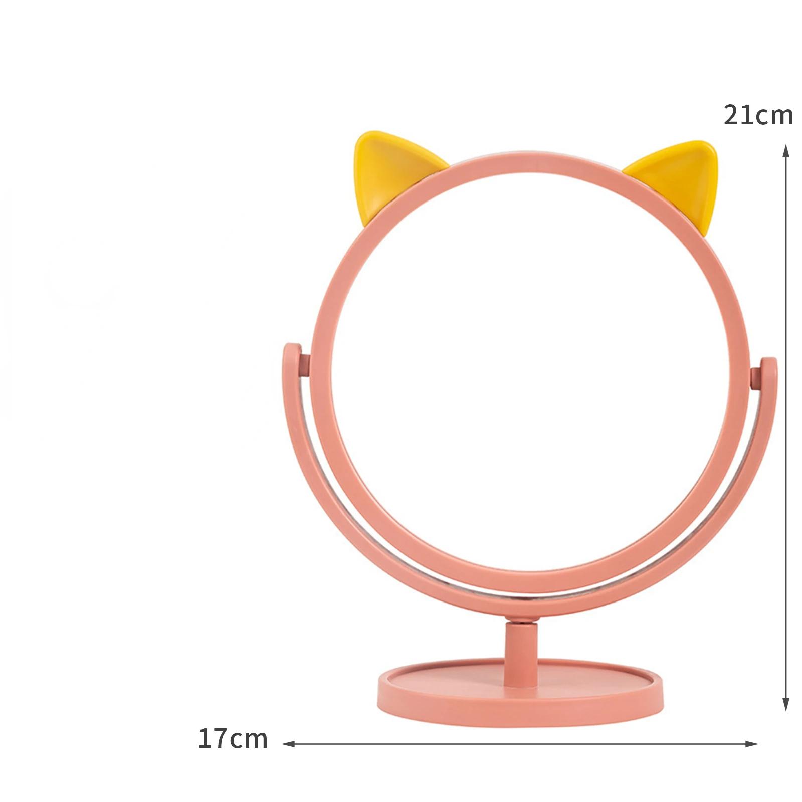 

Makeup Mirror Decorative Cosmetic Mirrors Cartoon lovely Vanity Mirror Girl Student Dormitory Mirrors Portable Home Small Mirror розовый
