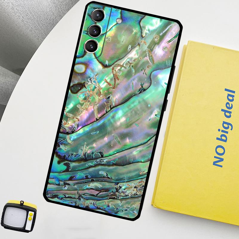 Abalone Shell Phone Case For Samsung Galaxy S25 Ultra S21 S22 S23 S24 Ultra S9 S10 S20 Plus S25 FE Cover