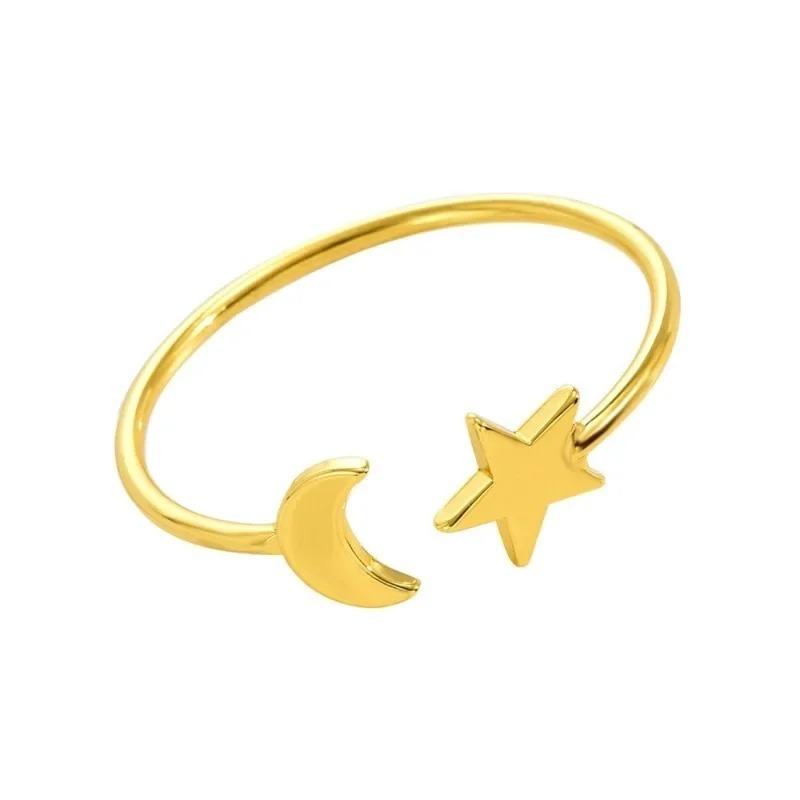 1-24PCSFashion Simple Alloy Moon Star Napkin Rings Gold Metal Table Decor for Ramadan Eid Islamic Party Banquet Kitchen Home Use