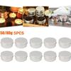 New Round Aluminum Tin Can Screw Lid 50ML Capacity Threaded Aluminum Box 80ML Capacity Aluminum Aluminum Container for Candles