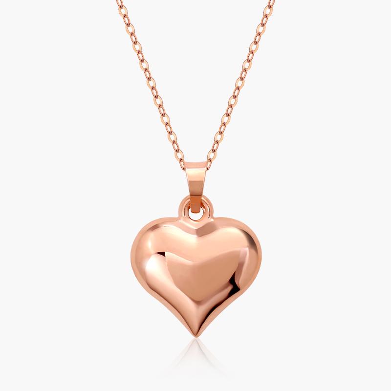 Mcel 14K Melting Chubby Heart Necklace