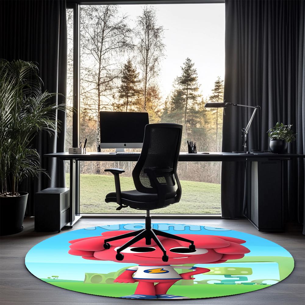 Custom Name Jelly Jamm Printed Round Rug Carpet Chair Rug Area Rug Entryway Doormats,for Office Chair Living Room Bedroom Kitchen Room.
