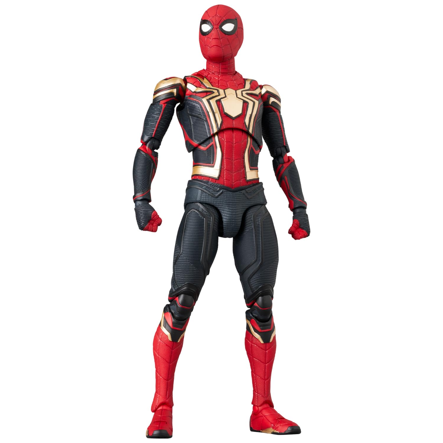 

Medicom Toy MAFEX No. 245 Spider-Man Integrated Suit Action Figure, approximately 150mm tall, non-scale, pre-painted