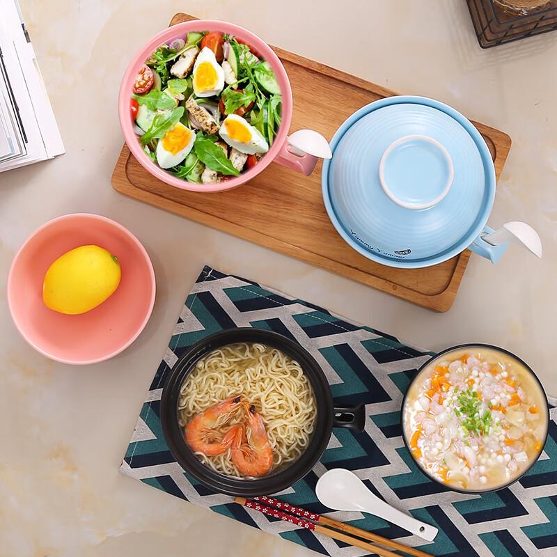 Naijiang Ceramic Noodle Bowl with Lid