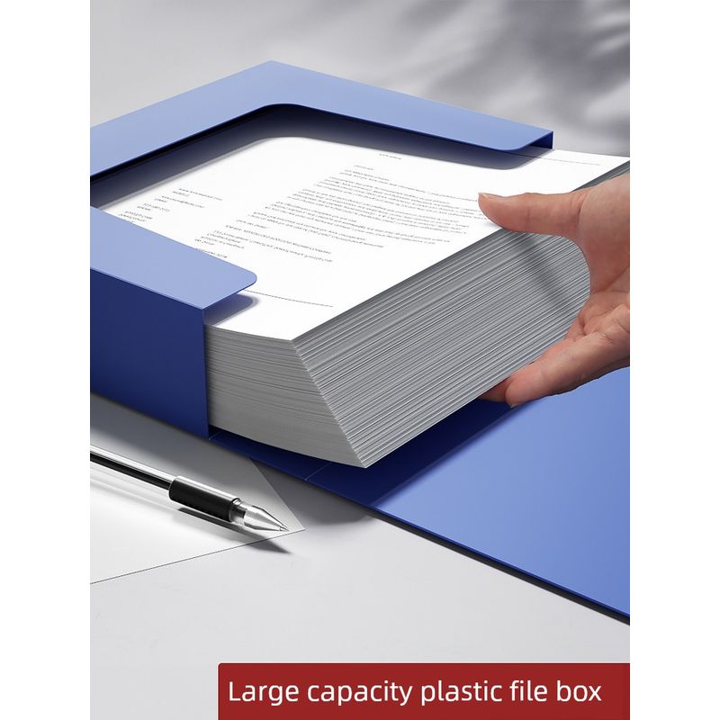 Box Large Capacity Thickened Plastic Office Supplies Cadre Personnel File Box Document Accounting Voucher Invoice Box Technology Folder Storage Box